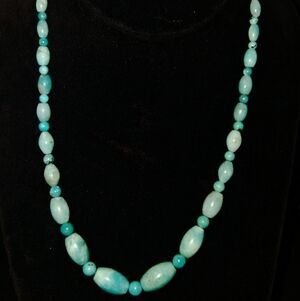 Jay King Aqua Blue Amazonite & Sterling Silver Gemstone Beaded Necklace